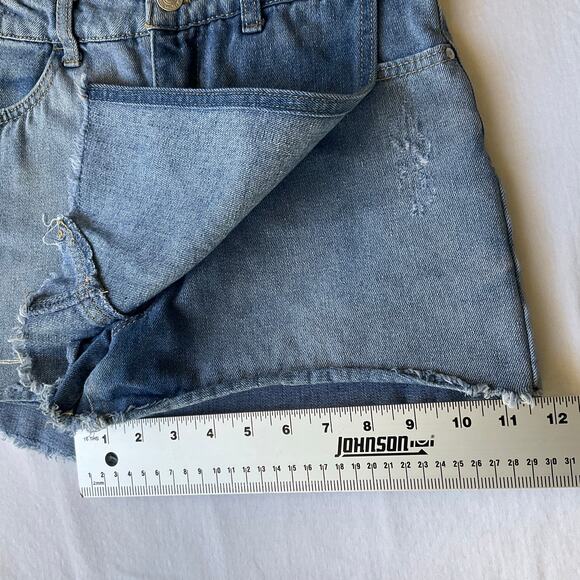 Sky and Sparrow Women Waxed Denim Shorts Jeans Skorts size S, Blue - Picture 5 of 9